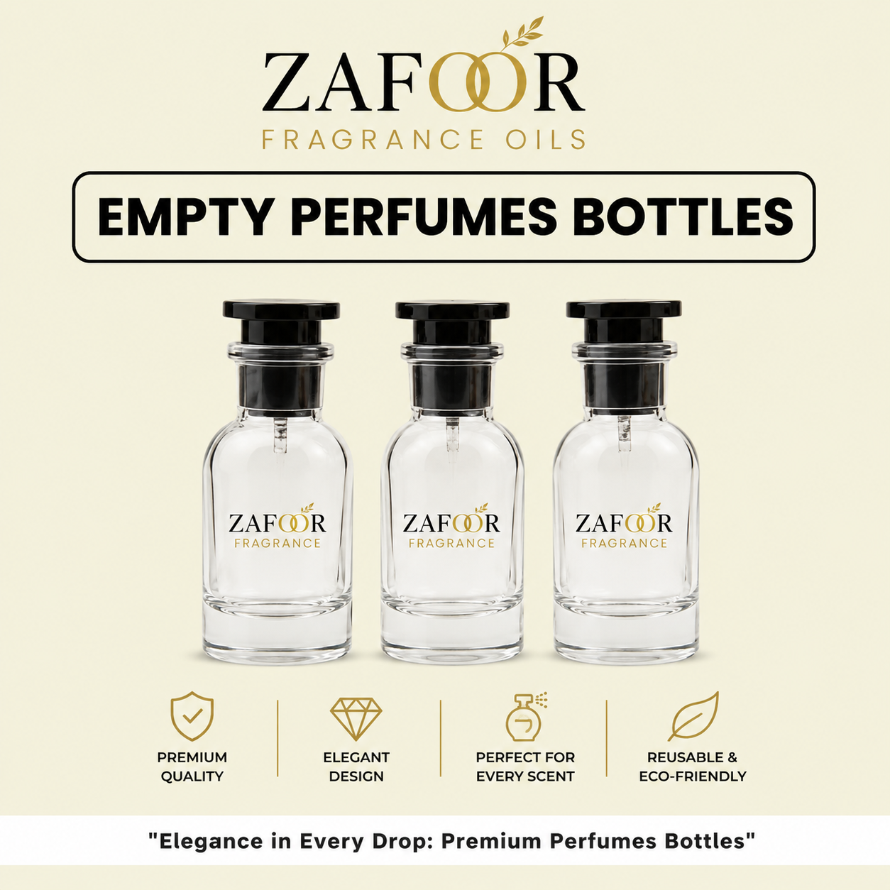 Empty bottle for perfume