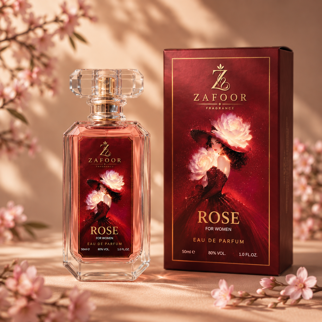 Zafoor Fragrance Rose Eau De Parfum For Women – 50ml